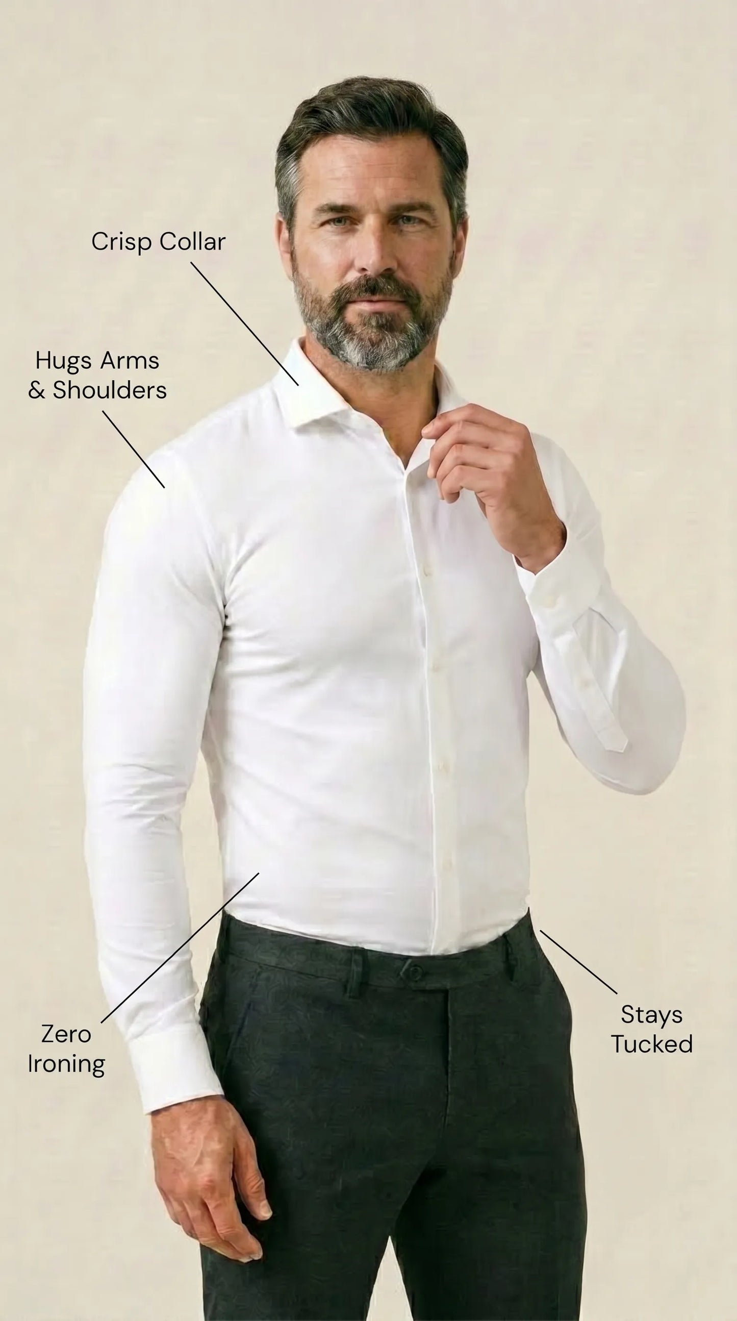 TRUESHARP BÜGELFREIES HEMD