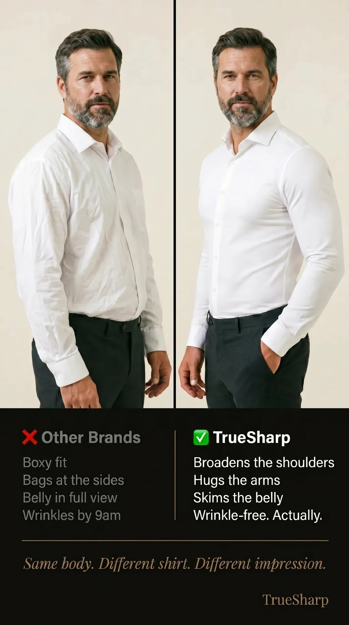 TRUESHARP BÜGELFREIES HEMD
